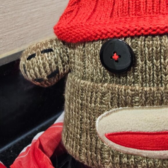 70s DELUX SOCK MONKEY PULL ON ADULT HAT - Picture 2 of 6